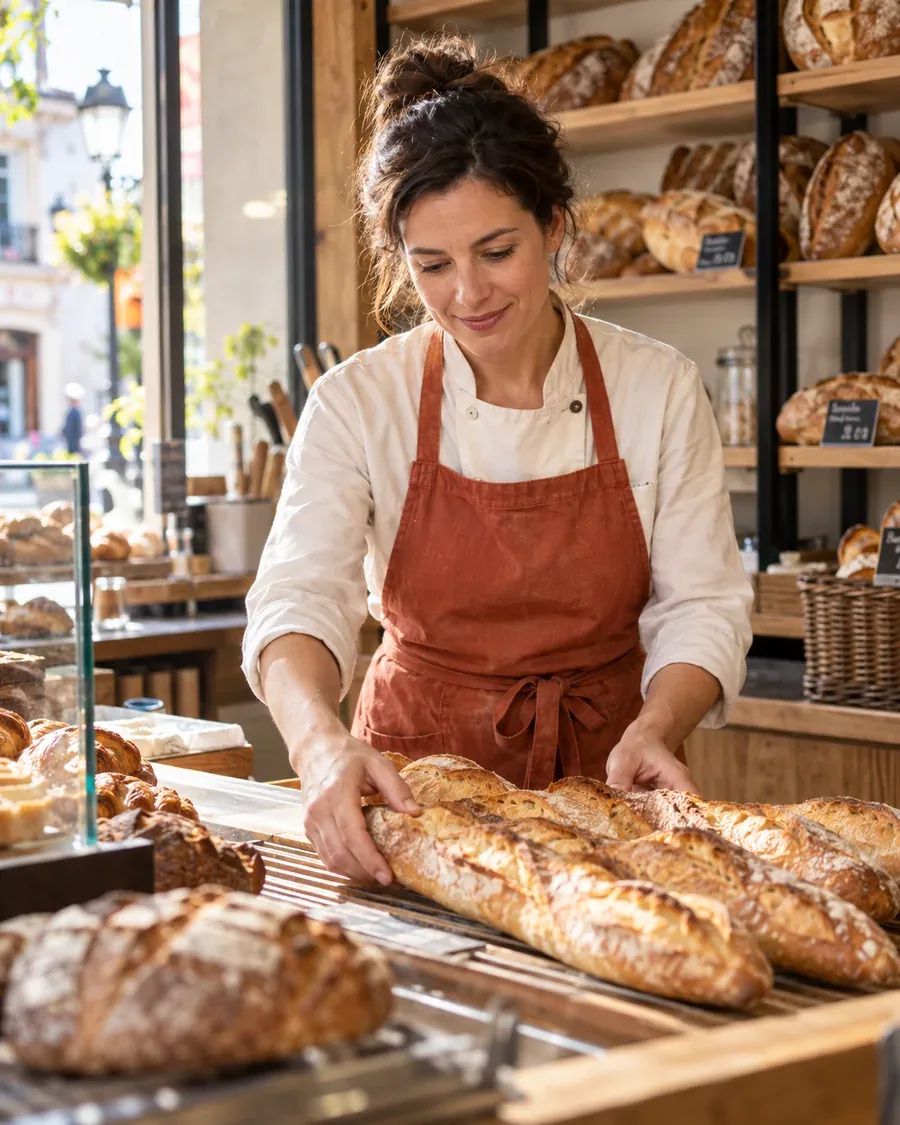 Un professionnel de la boulangerie au travail
