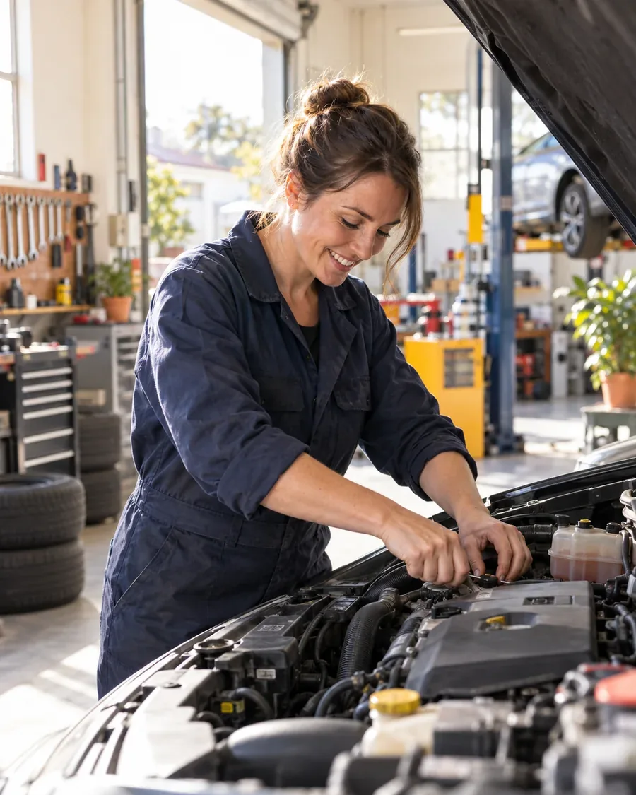 Une intervention dans un garage automobile